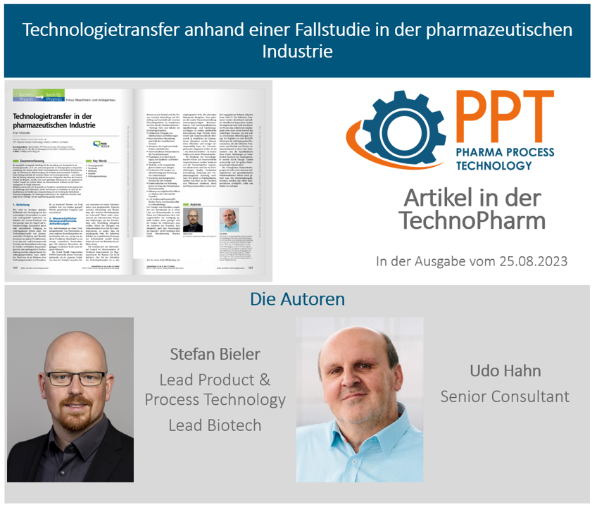 Artikel in der TechnoPharm: Technologietransfer anhand einer Fallstudie in der pharmazeutischen Industrie